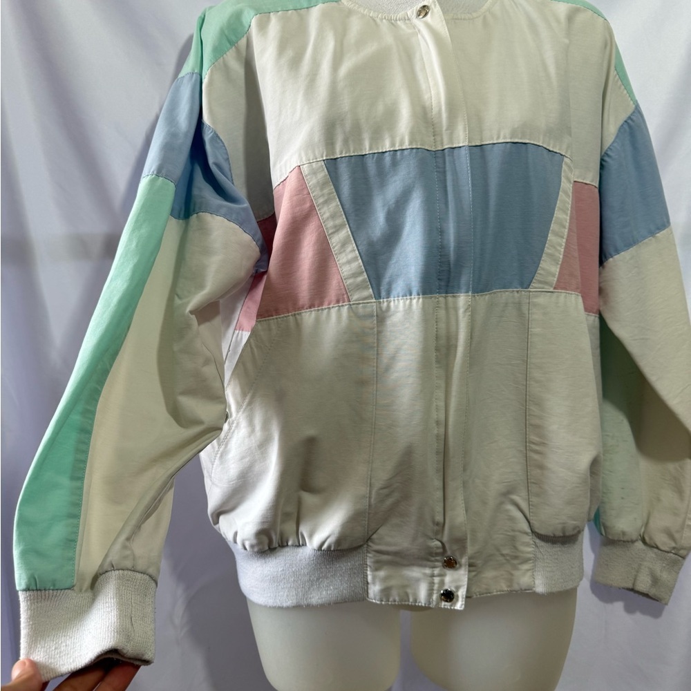 Vintage Bay Club Active Colorblock Windbreaker Jacket – Pastel Size 6 - Picture 2 of 6